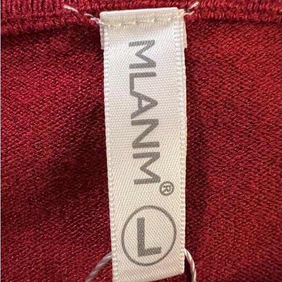 NEW MLANM Tunic Sweater in Burgundy Size L - Picture 4 of 7